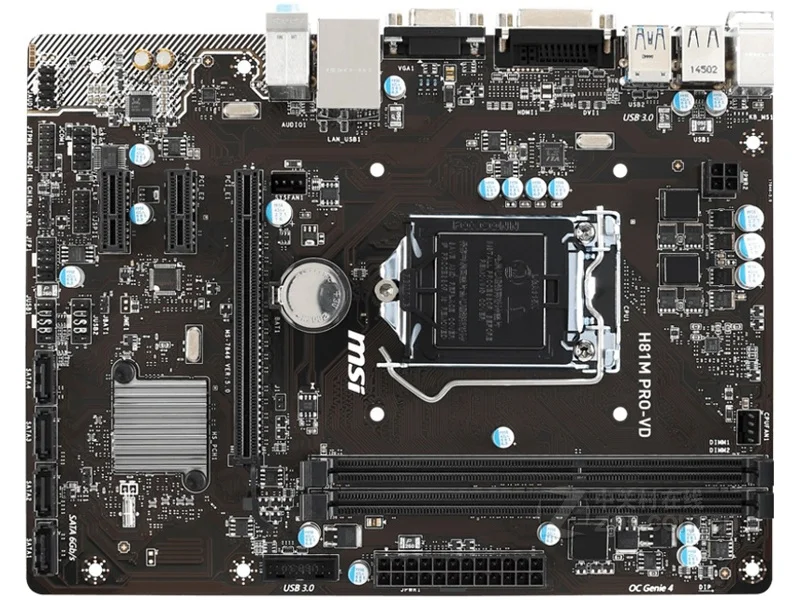 Оригинальная материнская плата MSI H81M модель LGA 1150 DDR3 H81 разъем i3 i5 i7 16 Гб SATA3 USB3.0