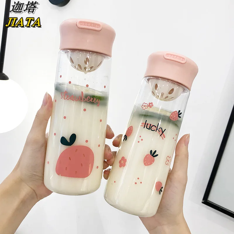 

Water Cup Cute Portable Plastic Cup Student Simple and Fresh Mori Personality Creative Trend Drop-resistant Small Cup Male