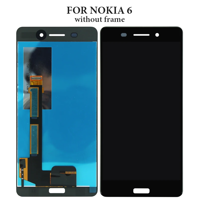 1pc replacement 5 5 inch lcd for nokia 6 n6 screen digitizer high quality mobile phone parts assembly for nokia 6 n6 display free global shipping