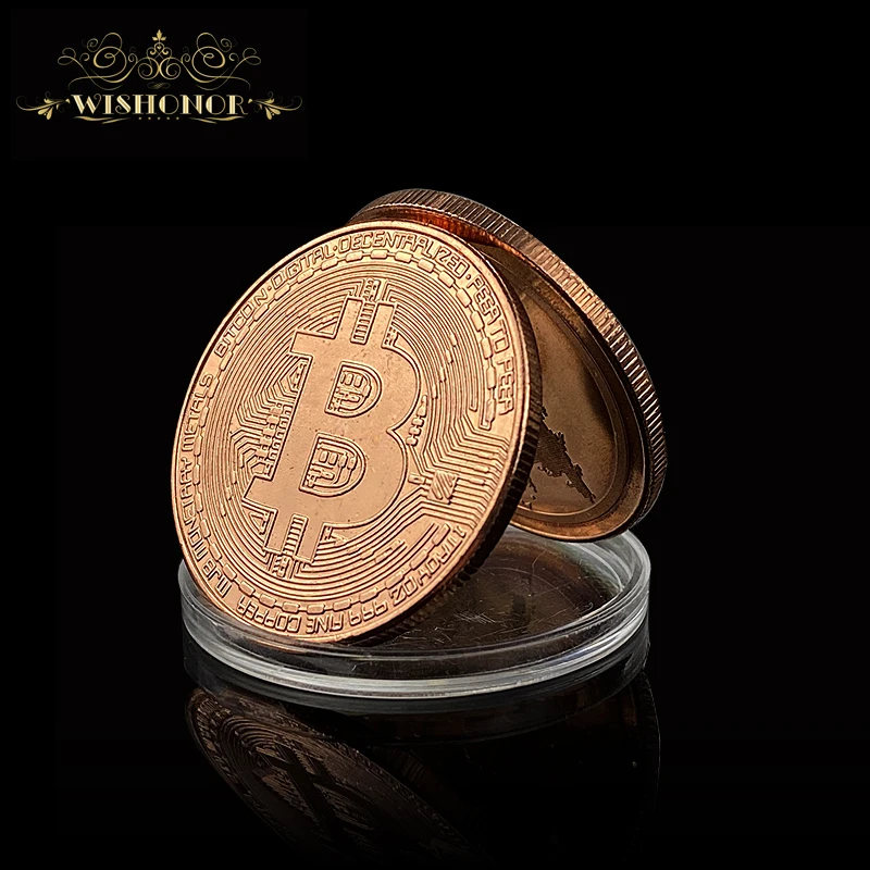 

10pcs Gold Color Foil ONE BITCOIN Plastic Anti-Fake BTC Bills Souvenir Banknotes For Collection And Gifts