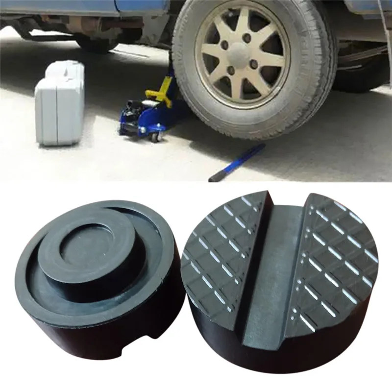 New Rail Floor Slotted Car Jack Guard Tool Pad Rubber Disc Auto Vehicle Weld Jacking Lifting Disk Frame Protector |