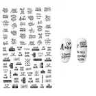 3D наклейки для ногтей крутые английские буквы наклейки для ногтей Фольга любовь сердце дизайн аксессуары для ногтей стикер для маникюра