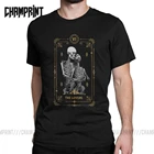 Мужская футболка с короткими рукавами, винтажная хлопковая футболка с надписью The Lovers VI, с изображением волшебного черепа, размера плюс