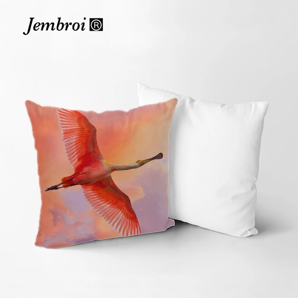 Акварельная живопись маслом Фламинго Птица Декоративные подушки наволочка