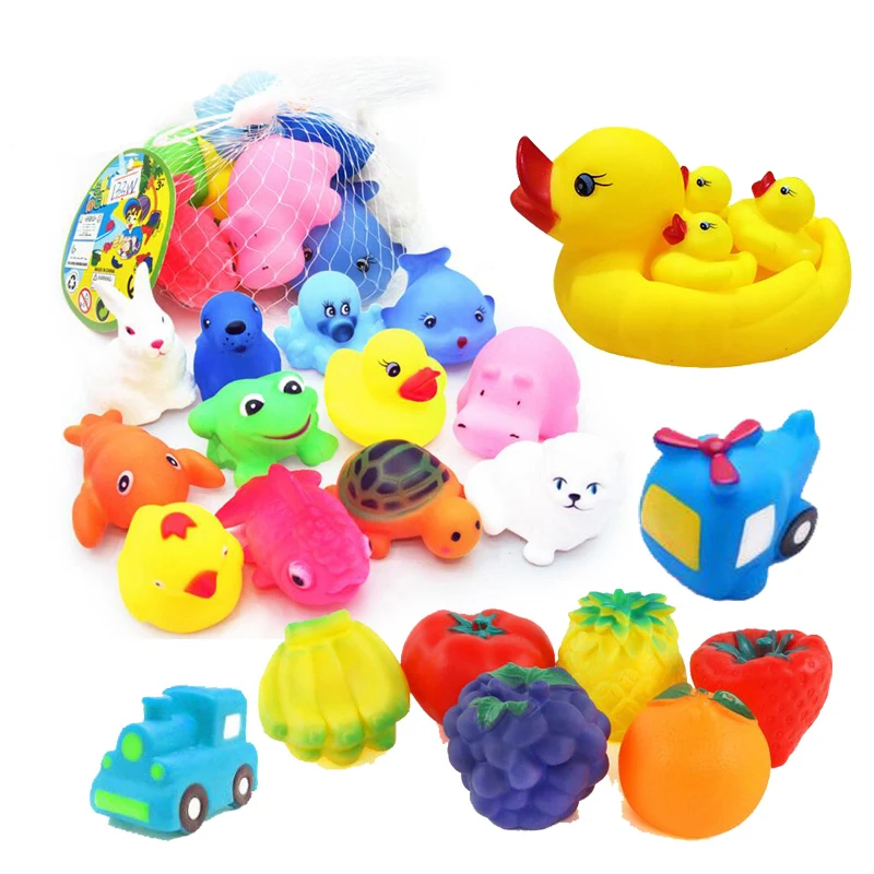 Набор игрушек для плавания с милыми животными мягкая резиновая игрушка купания