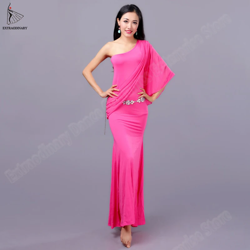 

Женский костюм для восточных танцев, костюм для танца живота с юбкой, 4 цвета