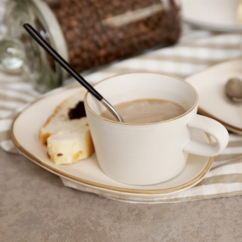Nodic кофейная чашка и блюдце костяное китайское эспрессо копьё многоразовая