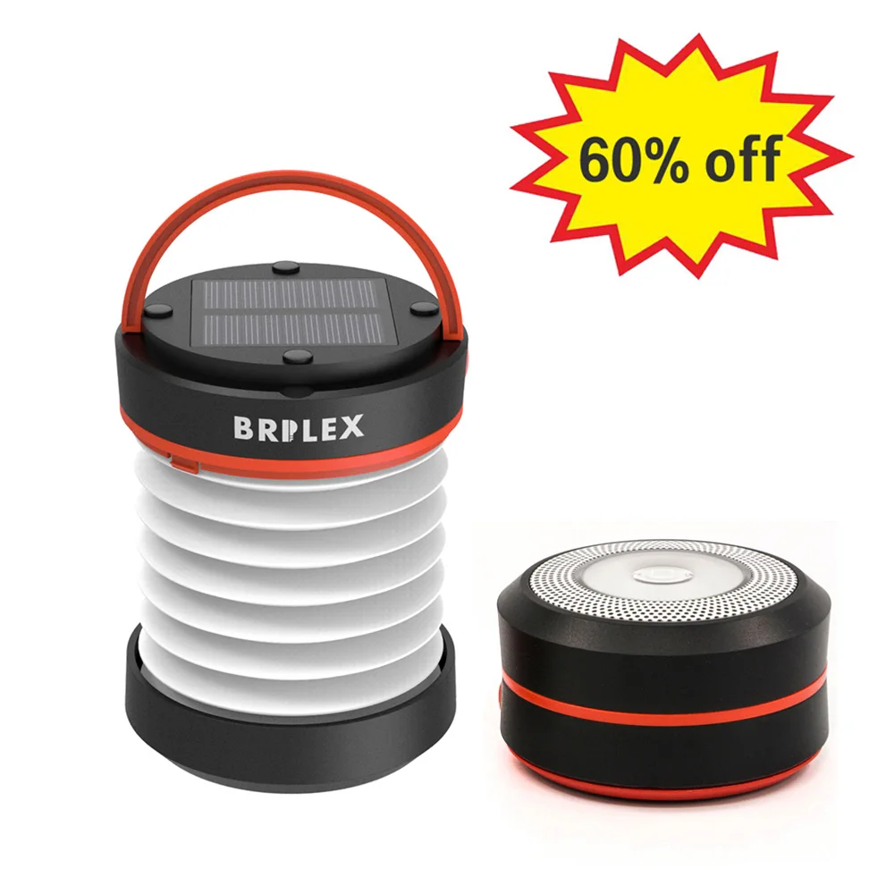 BRILEX портативный Luminaria Солнечный фонарь СИД черный перезаряжаемый СВЕТОДИОДНЫЙ