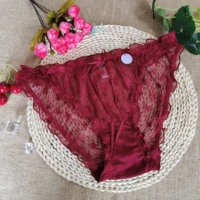 european style vintage lace panties feamle sexy underwear women crotch cotton briefs ruffle sexy panties sex string