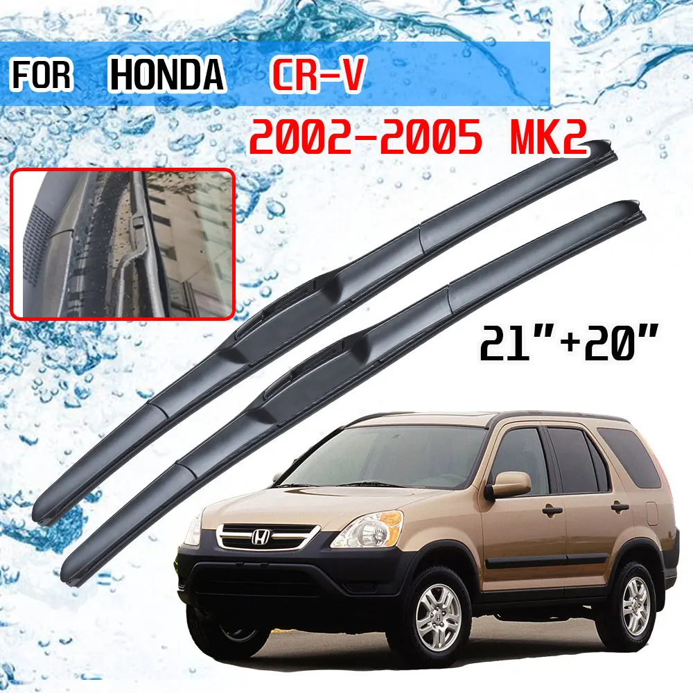 

For Honda CR-V CRV 2002 2003 2004 2005 RD4~RD9 MK2 Accessories Car Front Windscreen Wiper Blades Brushes Cutter U J Hook