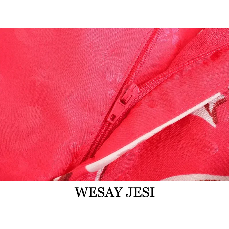 

WESAY JESI Women's Pants 2021 Fashion Loose High Waist Straight Trousers Woman Clothes Chic Vintage Floral Print Pants Zipper