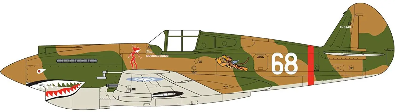 

Model net assembling AIRFIX 01003 1/72 Flying Tigers P-40C HAWK81A-2 fighter