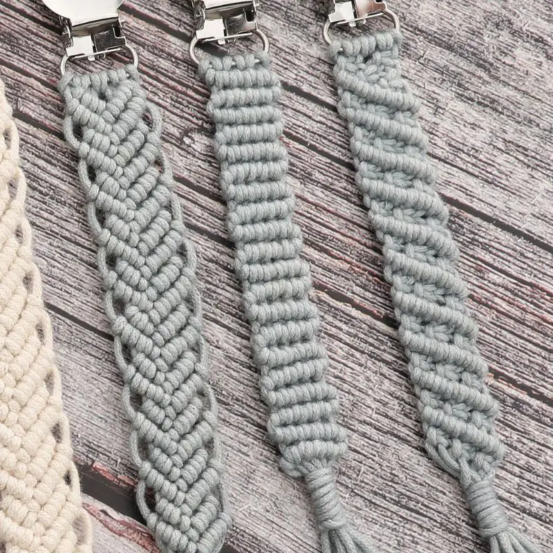 

Vintage Braided Cotton Pacifier Chain Dummy Clips Baby Pacifier Holder NEW Straps for Boys and Girls Modern Unisex Design