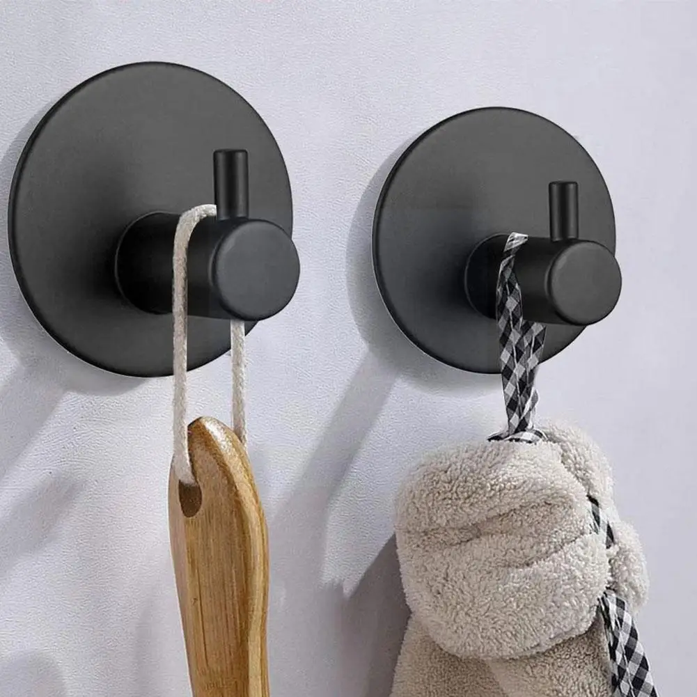 

304 Steel Hooks Door Wall Clothes Towel Hook Metal 1pc Hooks Wall Bathroom Hanger Bathroom Accessories Bracket Kitchen L0E6