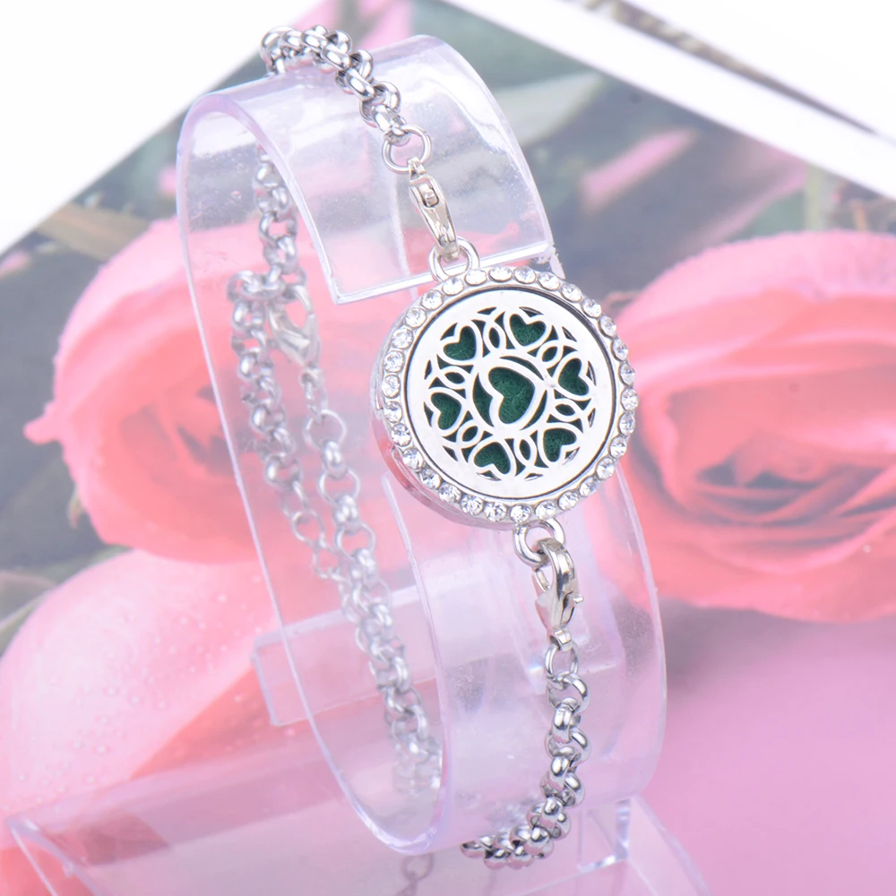 

10Pcs/Lot Best Selling Products Steel Aromatherapy Bracelet Adjustable Magnetic Essential oil Diffusing Anklet for Women