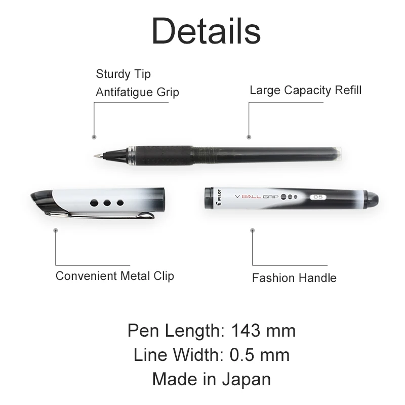 Японские Канцтовары PILOT V шариковая ручка гелевая большой емкости жидкие чернила