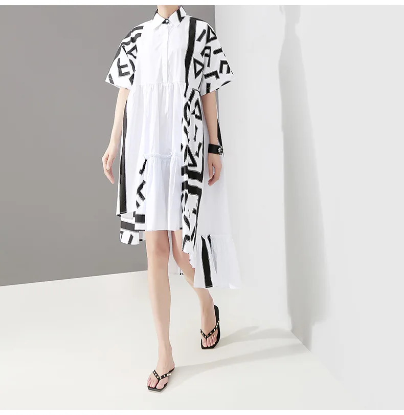 

Irregular Style Vintage 2021 spring summer dress plus size female cloths wholesale