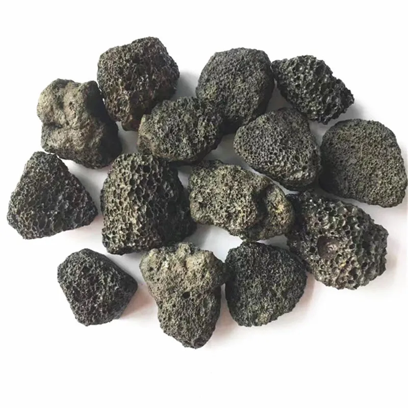 

Natural Black Volcanic Rock Rough Stones Raw Crystals For Decoration
