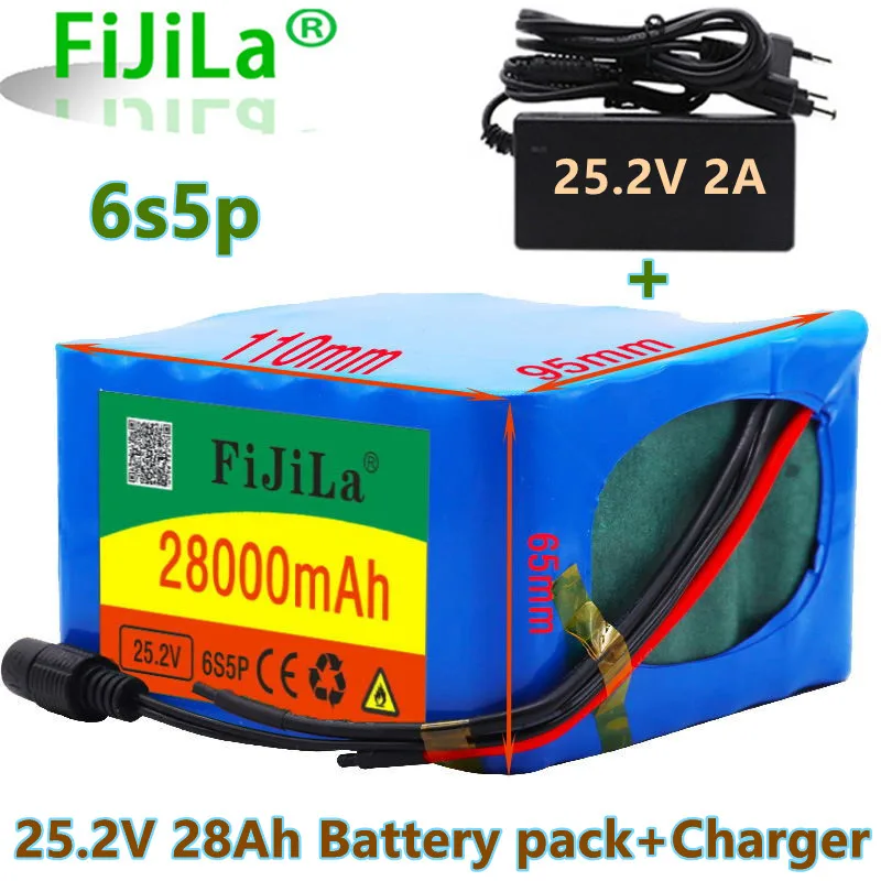 

24V 28Ah 6S5P 18650 li-ion battery pack 25.2v 28000mAh electric bicycle moped /electric/lithium ion battery pack+2A charger