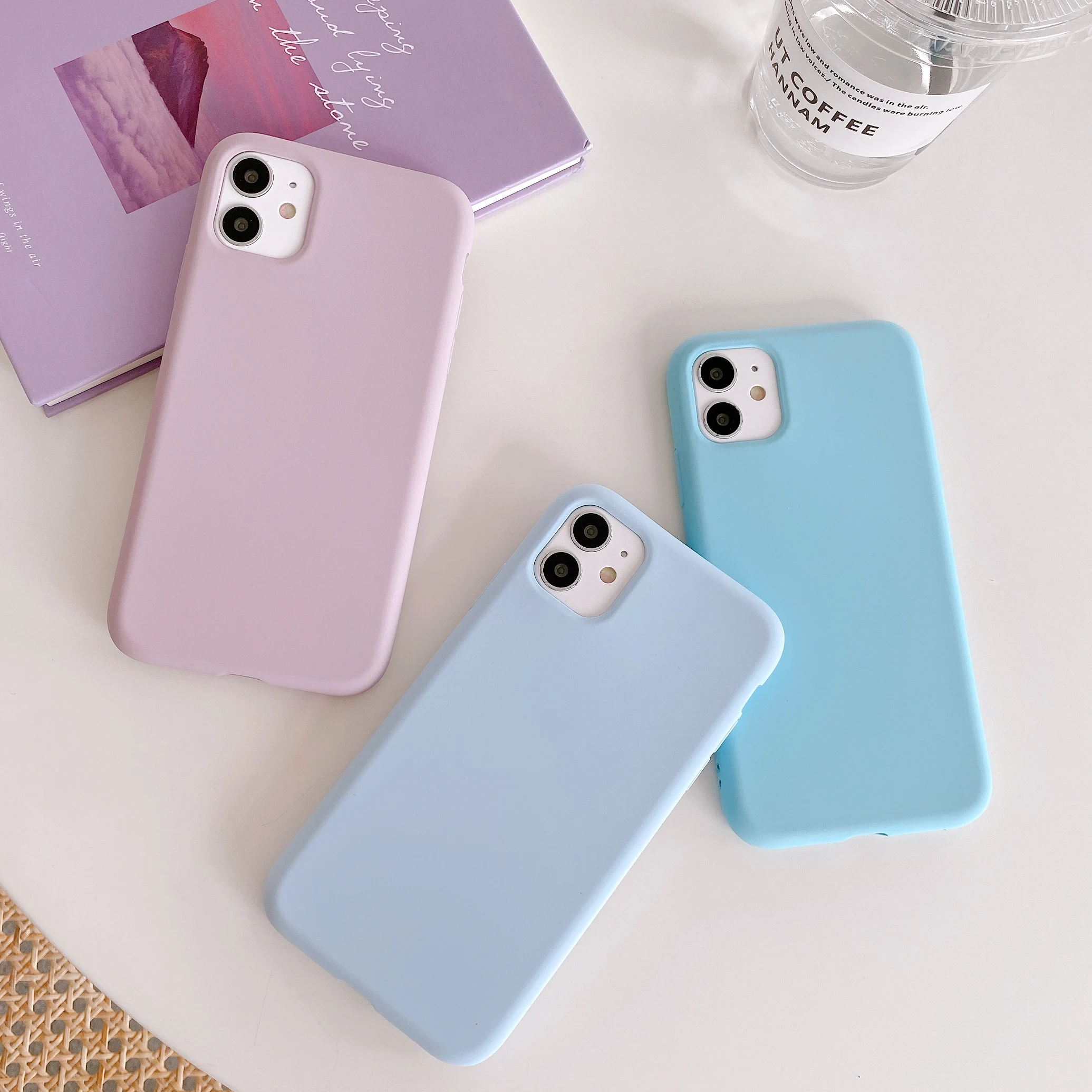 

Soft TPU Pure color Airbag Phone Case For iPhone 11 Pro Max 6 6S 7 8 Plus X XR XS Max case