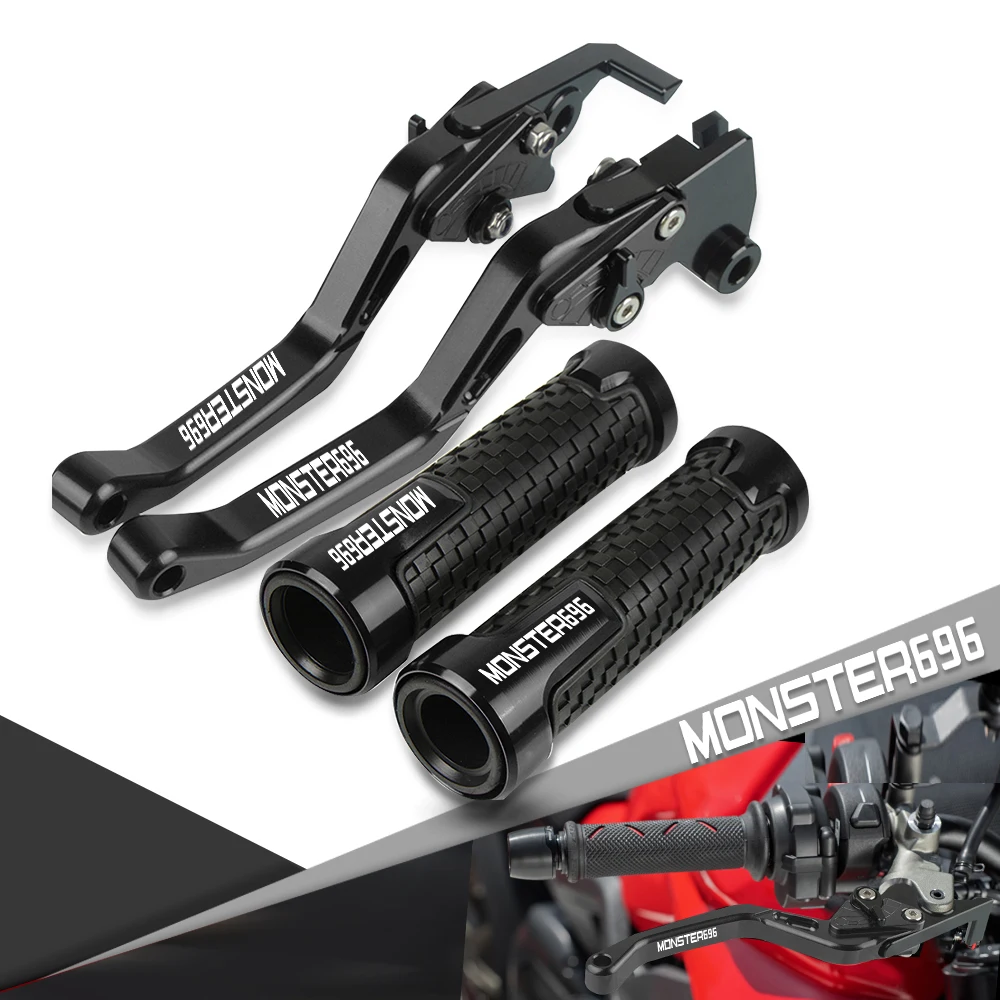 

For MONSTER696 696MONSTER Monster 696 2009-2014 2013 2012 2011 Motorcycles Handle Grips Handlebar Grip Brake Clutch Lever
