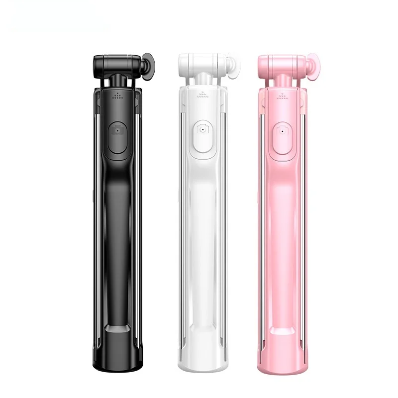 

Ockered Wireless Bluetooth Selfie Stick Foldable Tripod Universal 360 Rotation with LED Fill Light Remote Shutter for Smartphone