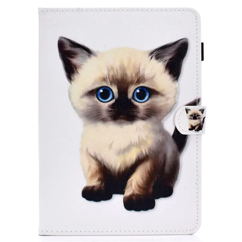 Мультфильм Cat Чехол для Apple iPad 2/3/4 чехол Funda планшет силиконовый чехол из искусственной кожи для iPad2 iPad3 iPad4 Стенд кожи в виде ракушки+ стилус+ Защитная пленка на экран
