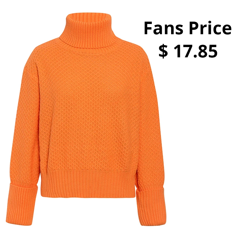 Куркума водолазка неоновая Повседневная Уличная одежда 2019 осень зима свитер