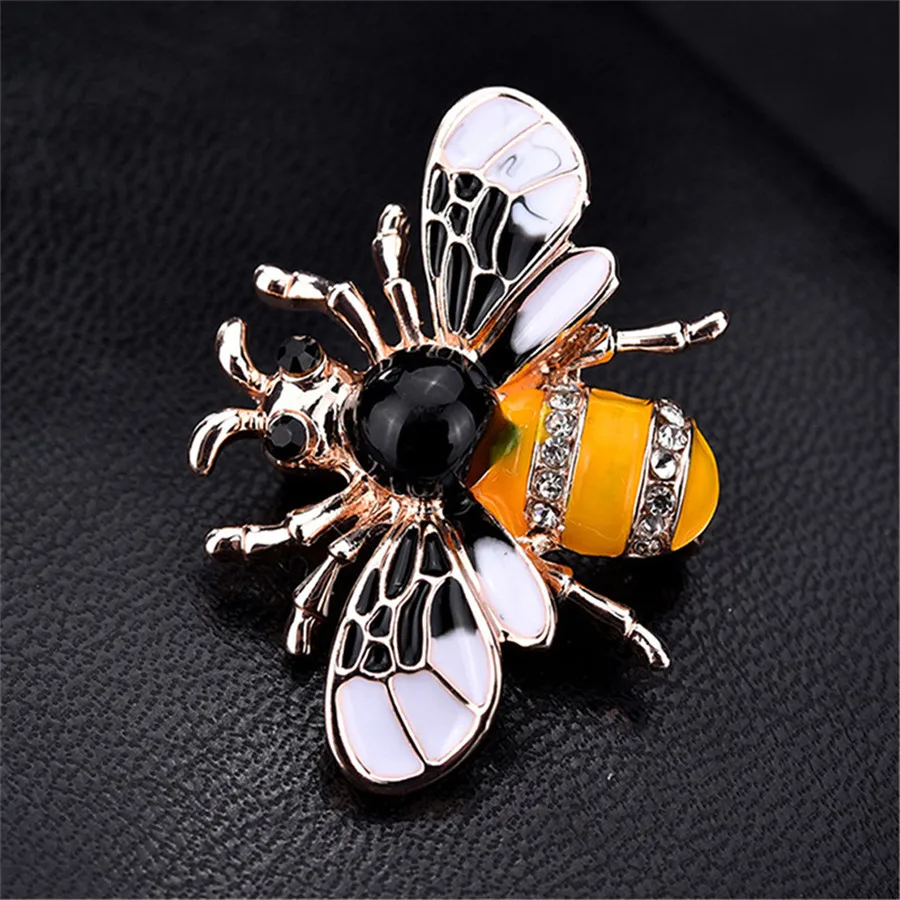 Qianraq мода картина маслом пчела брошь костюм кристалл горный хрусталь корсаж