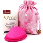 Многоразовая менструальная чаша EECCI, плоская конструкция, сверхтонкий стерилизующий силиконовый заменитель менструального диска