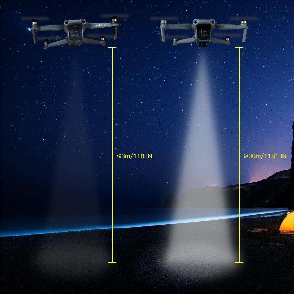 Bottom Light Condenser for DJI Air 2S/Mavic 2 Camera Drone Brighten lampshade UAV Lamp Night Safety Flight Accessories | Электроника