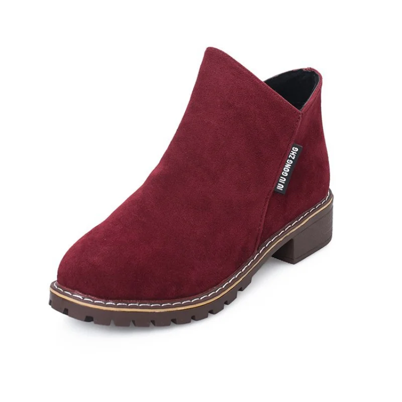

2021 NEW Women Martin Boots Autumn Winter Boots Classic Zipper Snow Ankle Boots Winter Suede Warm Fur Plush Women Shoes LH100035