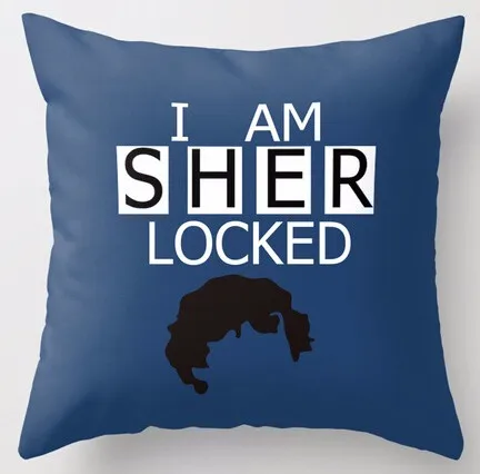 

Fashion Hot TV Show I am Sherlocked Benedict Cumberbatch Pillow Sham Zippered Square Throw Pillowcase Cushion Case