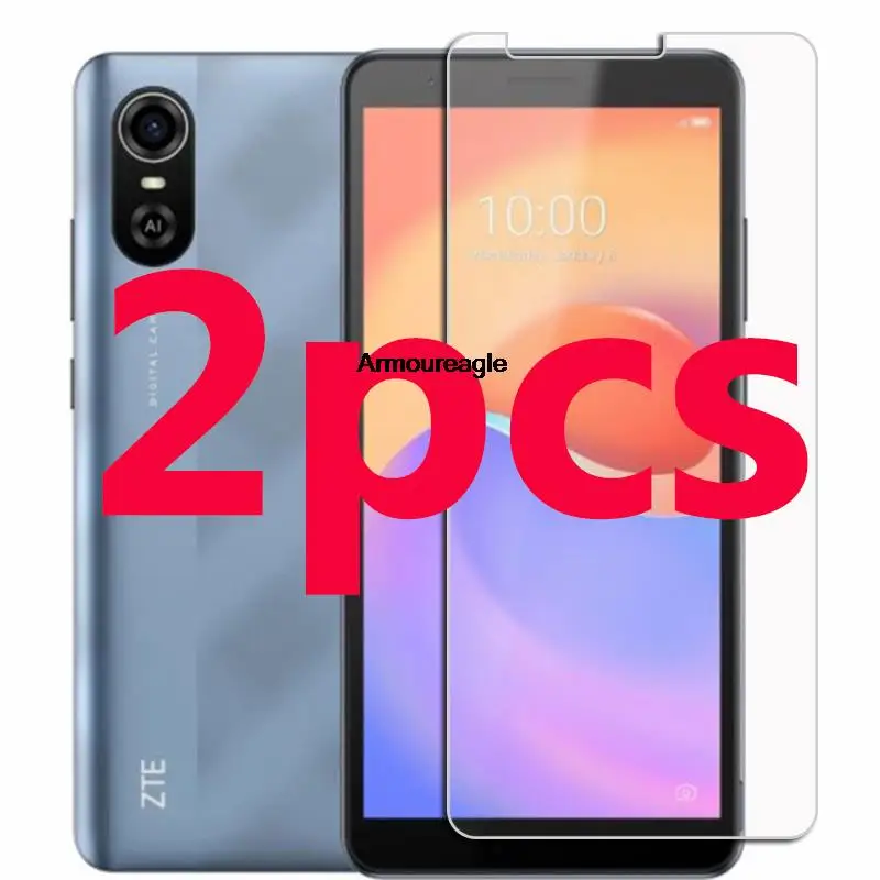 

2pcs protective tempered glass front guard on for zte blade a31 plus 6.0" a31plus screen protective protector cover film