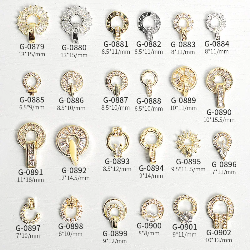 

2022 New Luxury 3D Circle Round Zircon Crystals Alloy Rhinestones Jewelry Nail Art Decorations Nails Accessories Charms Supplies