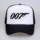 Кепка из фильма Джеймс Бонд 007 для мужчин и женщин, Модная хлопковая бейсболка с сеткой для отдыха на открытом воздухе, регулируемая, летняя