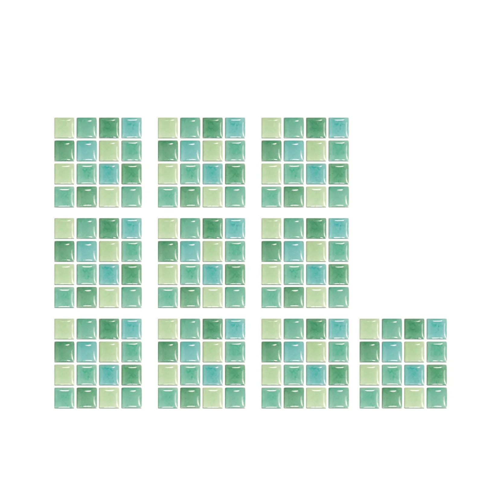 

10pc 3D Crystal Tile Stickers DIY Waterproof Self-Adhesive Wall Stickers