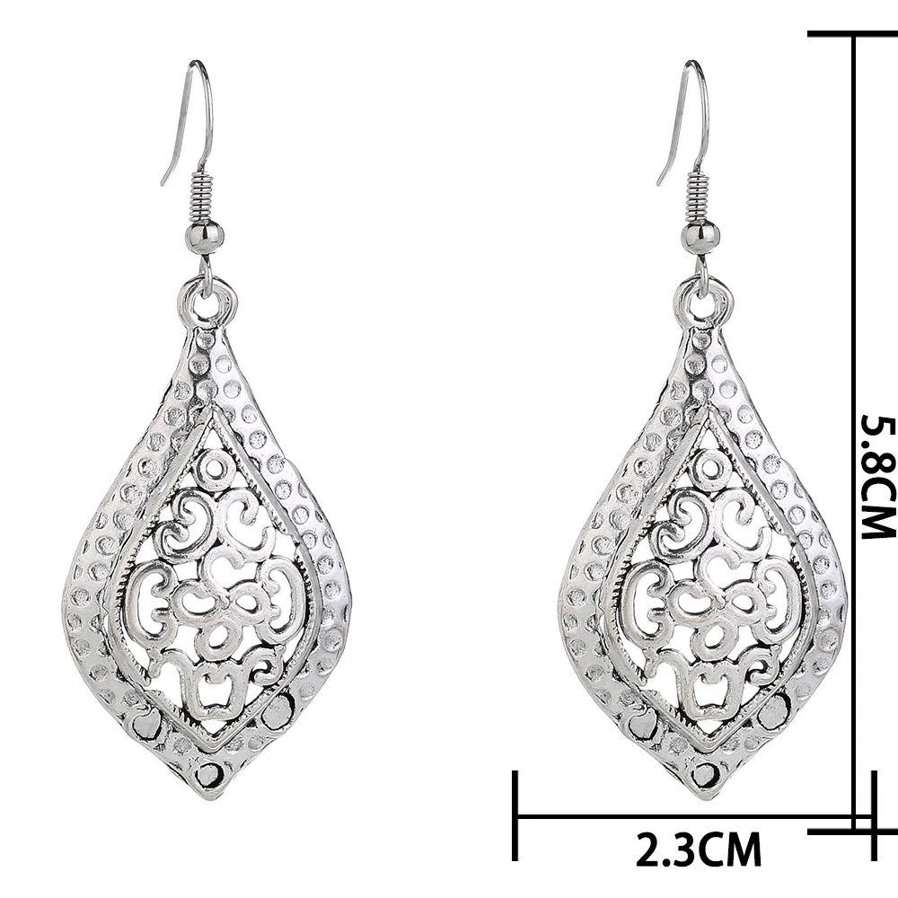 

Retro Leaf Bohemian Hollow Geometric Earrings Simple and Wild Women's Valentine's Day Gift Wedding Jewelry Wholesale
