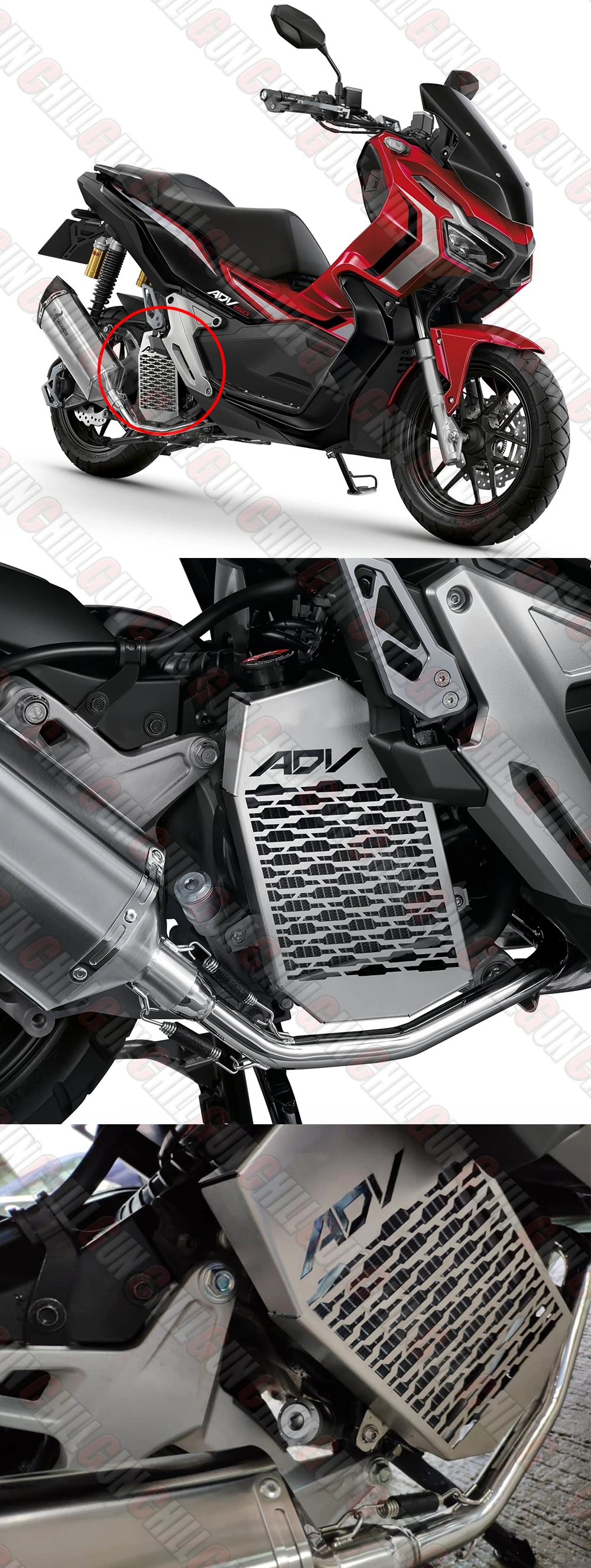Подходит для ADV150 ADV 150 2019 2021 ཏ 20 ད мотоцикл Нержавеющая сталь решетка