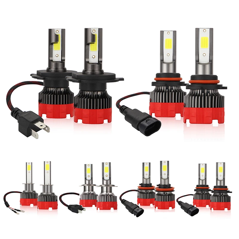 

2 шт., Автомобильные светодиодные лампы 12 В 6000 лм 9005 к 9006 К