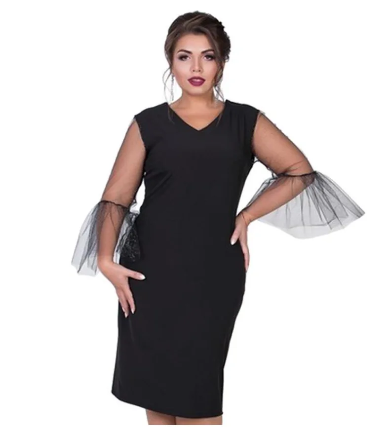 Женское платье с v образным вырезом вечерние платья составного кроя рукавами