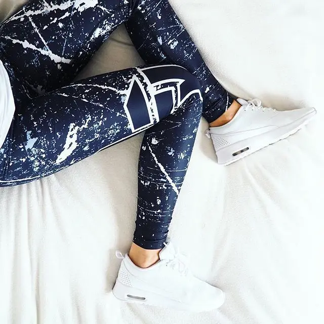 Gym Sport Leggings Mujer Yoga Tights Pants Jogging Running Sweatpants Stretch Print Sportswear Workout Fitness Clothing 2021