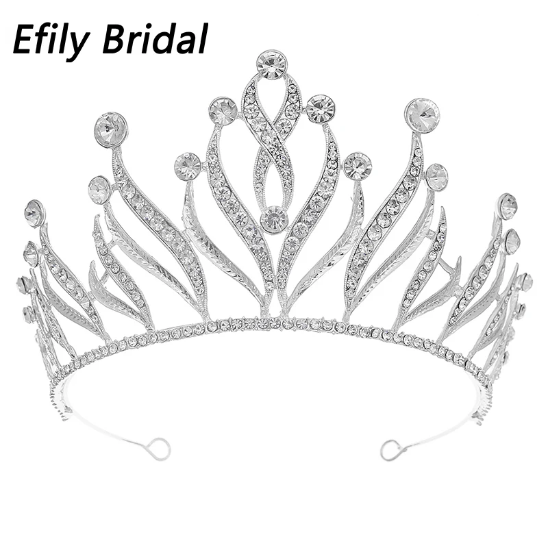 

Efily Wedding Crown Rhinestone Tiaras and Crowns for Women Hair Accessories Bridal Hair Jewelry Party Headpiece Bridesmaid Gift