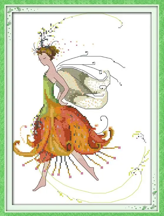 R833-6 Joy Sunday Flower fairy серия Набор для вышивки крестом 11CT печатная ткань 14CT холст DMC Вышивка крестом с фабрики - Цвет: R833-6