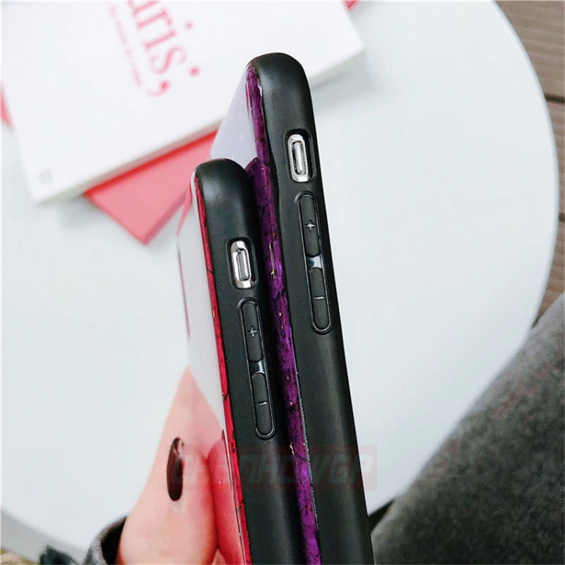 Модный винтажный Чехол для iPhone X XR XS Max роскошный эпоксидный мраморный чехол iphone 8 7