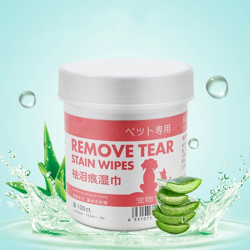 100 шт./компл. бумажные салфетки для чистки домашних животных собак кошек влажные