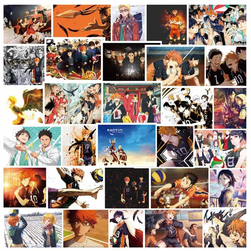 

30 шт./компл. аниме Японское Аниме Haikyuu! Стикеры для телефона, ярлык, декоративные канцелярские наклейки s, скрапбукинг, наклейка