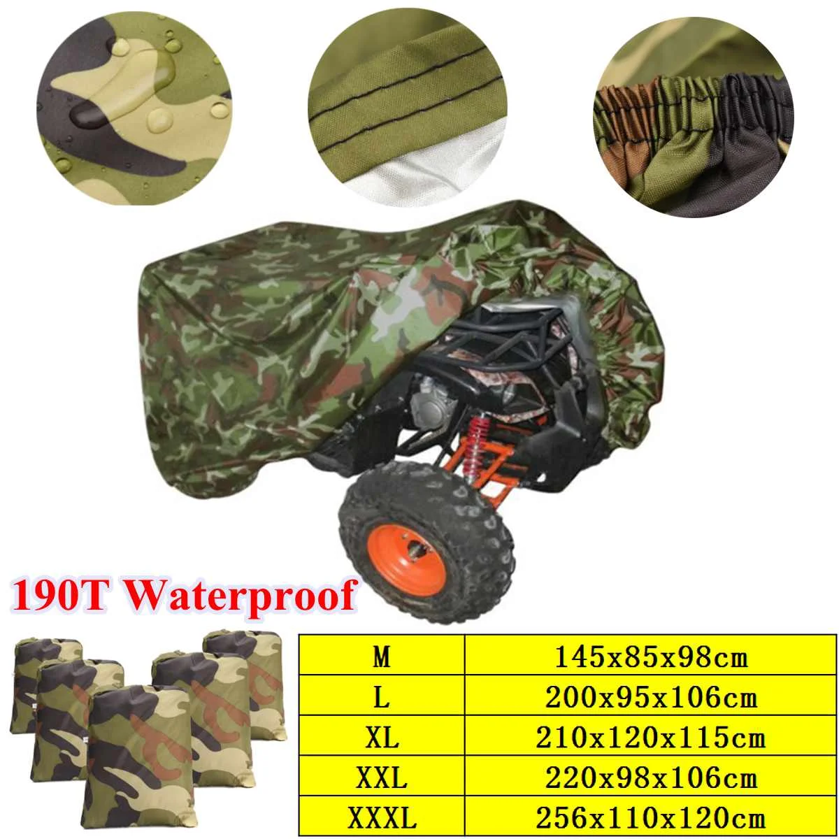 

190T Camouflage Waterproof Motorcycle Bicycle Cover Quad ATV Vehicle Scooter Motor Bike Universal M-3XL Rain Snow Dust UV Sun