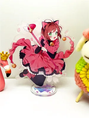 Аниме карта Captor брелок Kinomoto Sakura Li Syaoran милый забавный мультфильм акриловый брелок модная новинка персонализированные ювелирные изделия - Цвет: 2-3