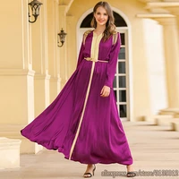 purple vestidos muslim fashion dress abaya turkey islam african dresses abayas for women caftan kaftan morocco robe longue femme